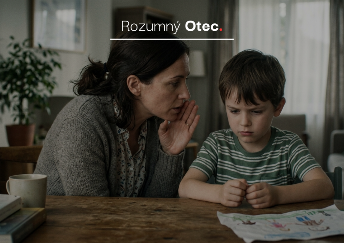 Obrázok znázorňuje matku ako manipuluje svoje dieťa